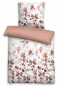 Preview: Biberna Tencel Bettwäsche 'Floral' 135 x 200 cm Terra
